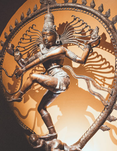Artistic statue depicting Hindu deity.